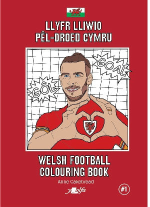 Llyfr Lliwio Pêl-Droed Cymru | Welsh Football Colouring Book