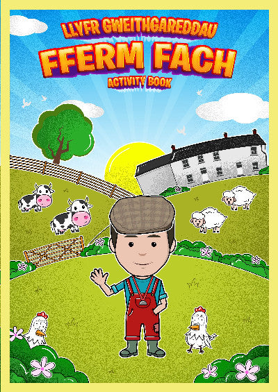 Clawr llyfr / Book cover: Llyfr Gweithgareddau Fferm Fach