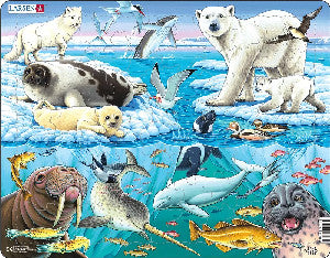 Jig-so Bywyd Gwyllt yr Arctig / Wildlife in the Arctic Jigsaw