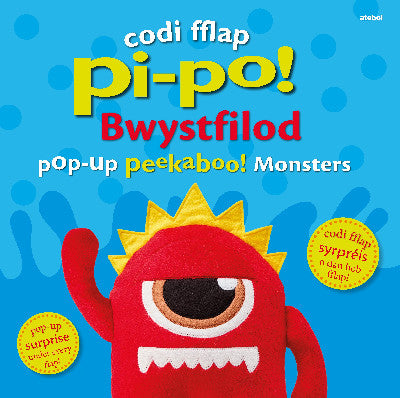 Clawr llyfr / Book cover: Codi Fflap Pi-Po! Bwystfilod / Pop-Up Peekaboo! Monsters