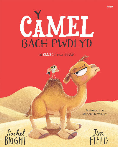 Clawr llyfr / Book cover: Y Camel Bach Pwdlyd / The Camel who had the hump