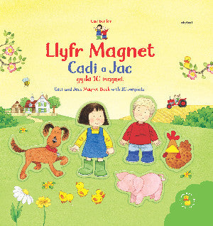 Clawr y llyfr: Llyfr Magnet Cadi a Jac / Cadi and Jac's Magnet Book / Book cover: Llyfr Magnet Cadi a Jac / Cadi and Jac's Magnet Book