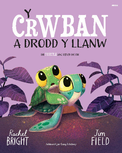 Clawr llyfr / Book cover: Y Crwban a Drodd y Llanw / The Turtle Who Turned The Tide
