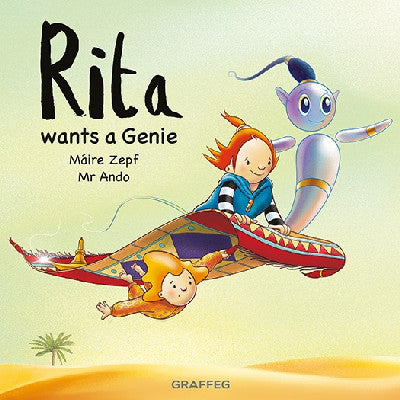 Clawr llyfr / Book cover: Rita Wants a Genie