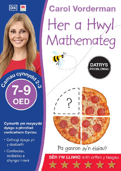 Clawr llyfr / Book cover: Her a Hwyl Mathemateg - Datrys Problemau, Oed 7-9 (Problem Solving Made Easy, Ages 7-9)