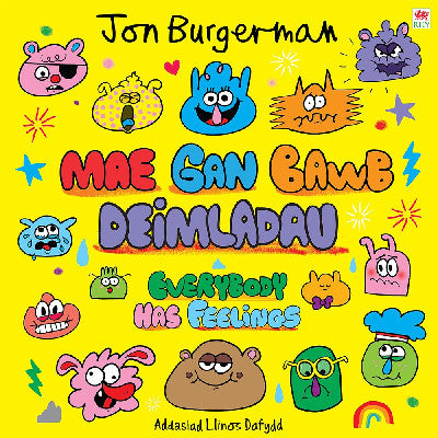 Clawr llyfr / Book cover: Mae gan Bawb Deimladau / Everybody Has Feelings