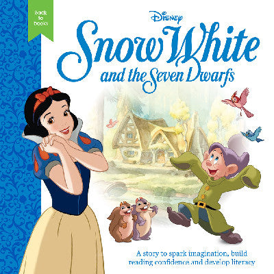 Clawr llyfr / Book cover: Disney Back to Books: Snow White and the Seven Dwarfs