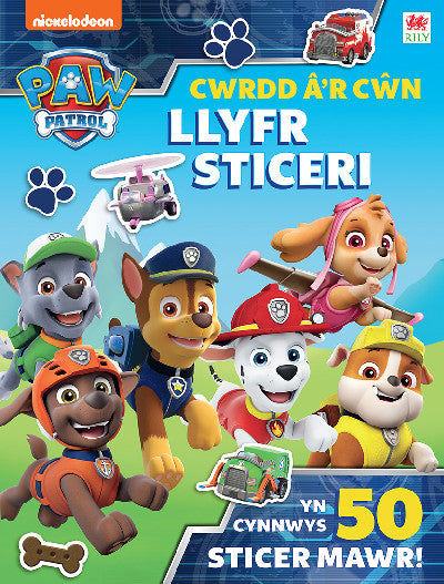 Clawr llyfr / Book cover: Paw Patrol: Cwrdd â'r Cŵn - Llyfr Sticeri