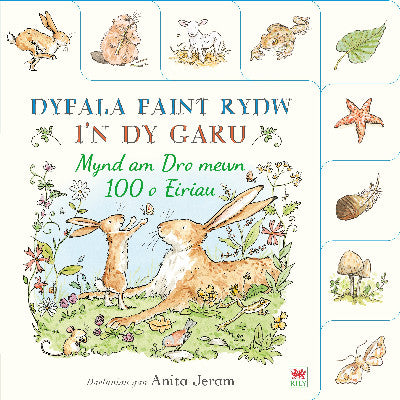 Clawr llyfr / Book cover: Dyfala Faint Rydw i'n dy Garu: Mynd am Dro mewn 100 o Eiriau