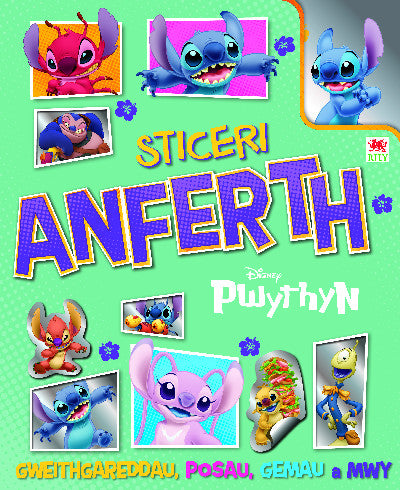 Clawr llyfr / Book cover: Sticeri Anferth Disney Pwythyn
