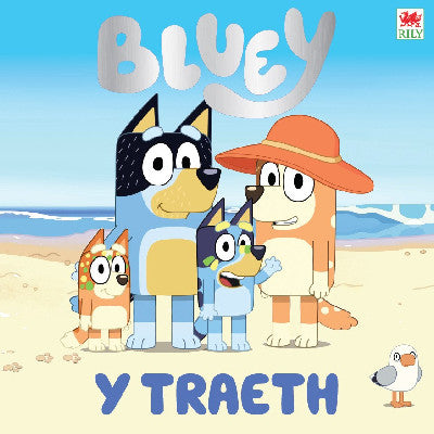 Clawr llyfr / Book cover: Bluey: Y Traeth