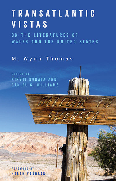 Clawr llyfr / Book cover: Transatlantic Vistas — Engagements with the Literatures of Wales and the United States