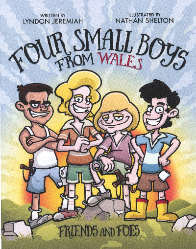 Clawr llyfr / Book cover: Four Small Boys from Wales