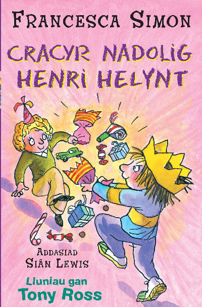 Clawr llyfr / Book cover: Llyfrau Henri Helynt: Cracyr Nadolig Henri Helynt