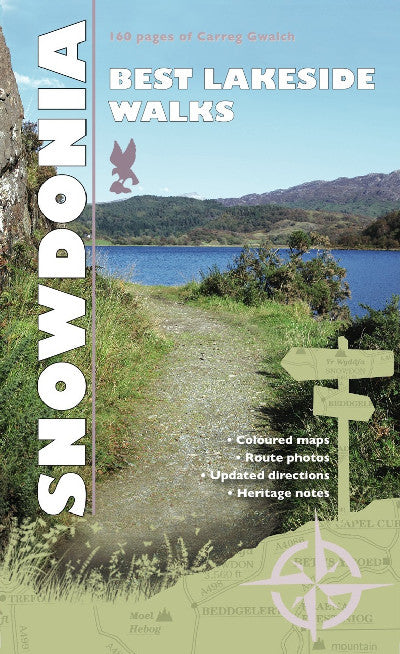 Clawr llyfr / Book cover: Carreg Gwalch Best Walks: Snowdonia Lakesides