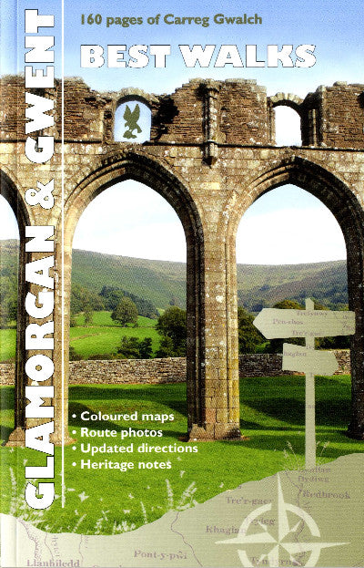Clawr llyfr / Book cover: Carreg Gwalch Best Walks: Glamorgan and Gwent