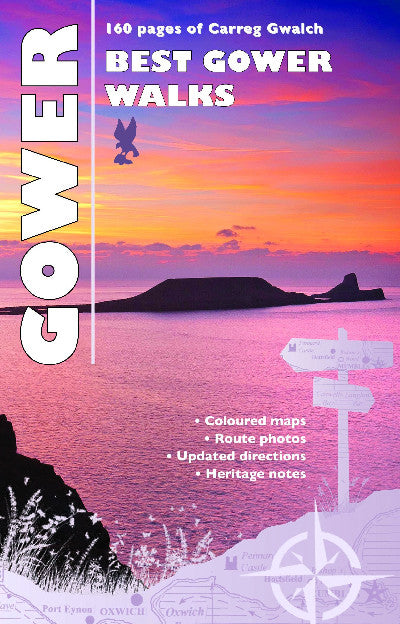 Clawr llyfr / Book cover: Carreg Gwalch Best Walks: Best Gower Walks