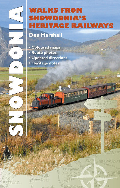 Clawr llyfr / Book cover: Carreg Gwalch Best Walks: Walks from Snowdonia's Heritage Railways