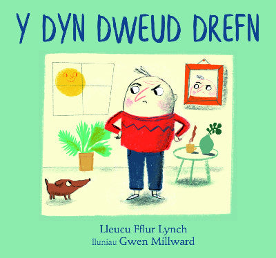 Clawr llyfr / Book cover: Y Dyn Dweud Drefn