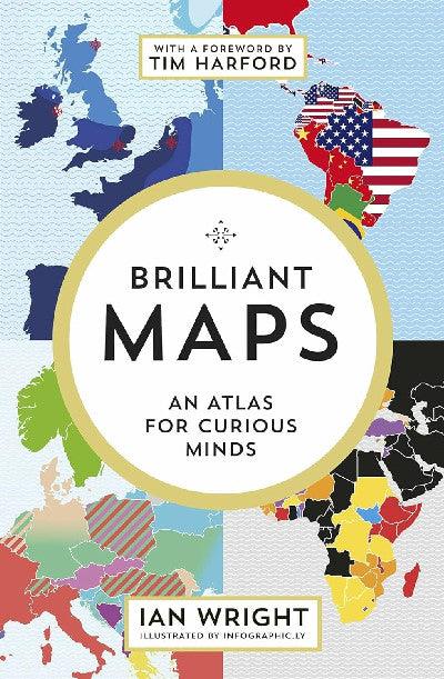 Clawr llyfr / Book cover: Brilliant Maps — An Atlas for Curious Minds