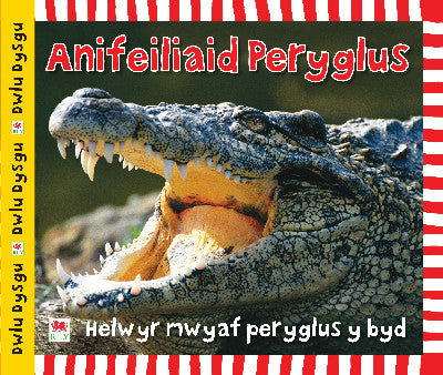 Clawr llyfr / Book cover: Cyfres Dwlu Dysgu: Anifeiliaid Peryglus