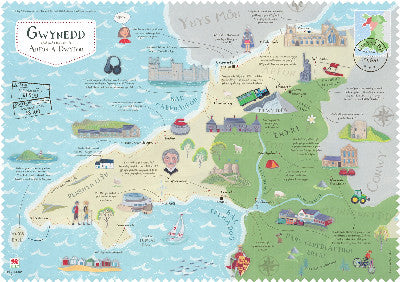 Poster: Cymru ar y Map: Poster Gwynedd (Arfon a Dwyfor - Cymraeg)