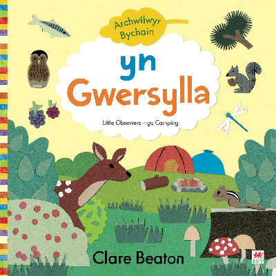 Clawr llyfr / Book cover: Cyfres Archwilwyr Bychain: Yn Gwersylla / Go Camping