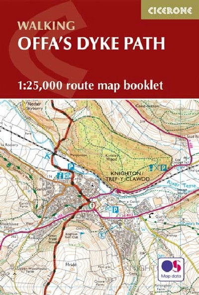 Clawr llyfr / Book cover: Walking Offa's Dyke Path - 1:25,000 Route Map Booklet