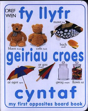 Fy Llyfr Geiriau Croes Cyntaf/My First Opposites Board Book