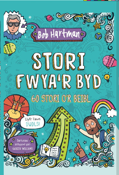 Clawr llyfr / Book cover: Stori Fwya'r Byd — 60 Stori O'r Beibl