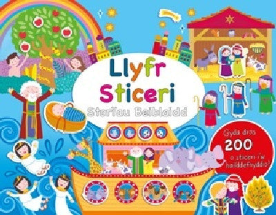 Clawr llyfr / Book cover: Llyfr Sticeri Storïau Beiblaidd