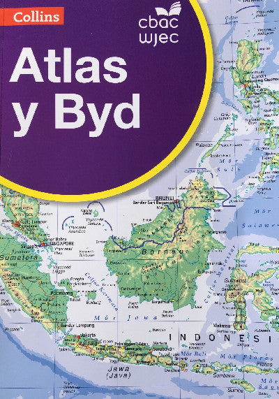 Clawr llyfr / Book cover: Atlas y Byd CBAC