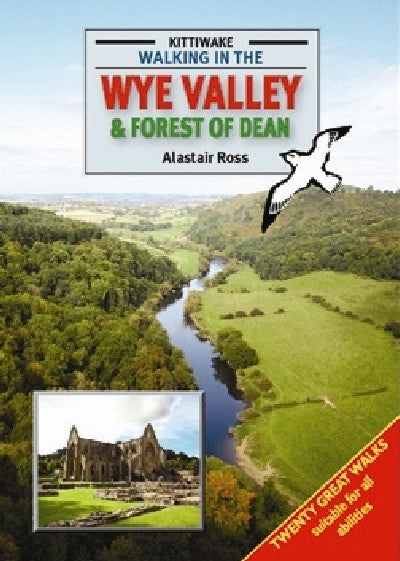 Clawr llyfr / Book cover: Walking in the Wye Valley and Forest of Dean