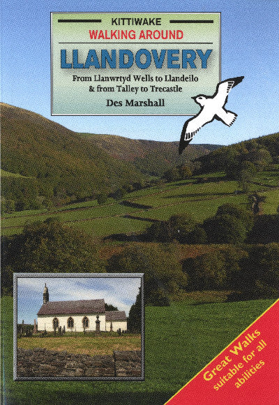 Clawr llyfr / Book cover: Walks Around Llandovery