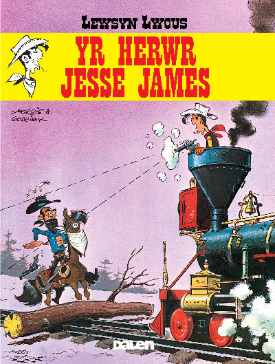 Clawr llyfr / Book cover: Lewsyn Lwcus: Yr Herwr Jesse James