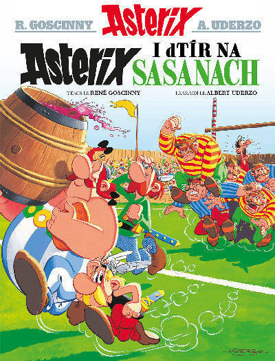 Clawr llyfr / Book cover: Asterix i Dtír Na Sacsanaich (Irish)
