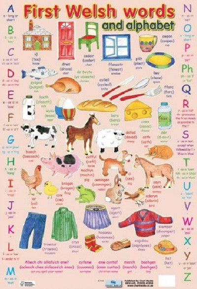Poster: First Welsh Words and Alphabet