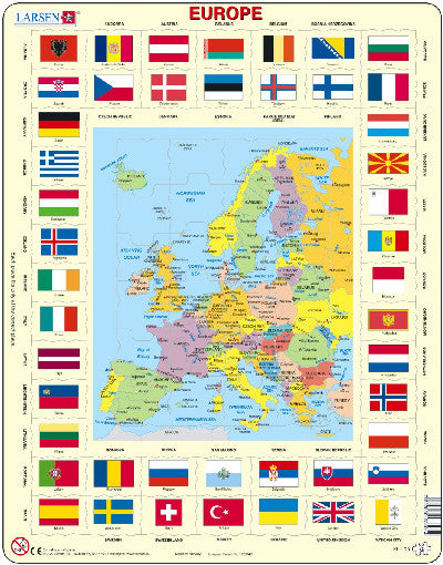 Gêm / Game: Cyfres Mapiau Atebol o'r Byd: Map of Europe