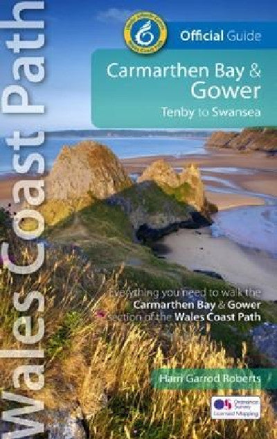 Clawr llyfr / Book cover: Carmarthen Bay & Gower: Tenby to Swansea, Official Guide
