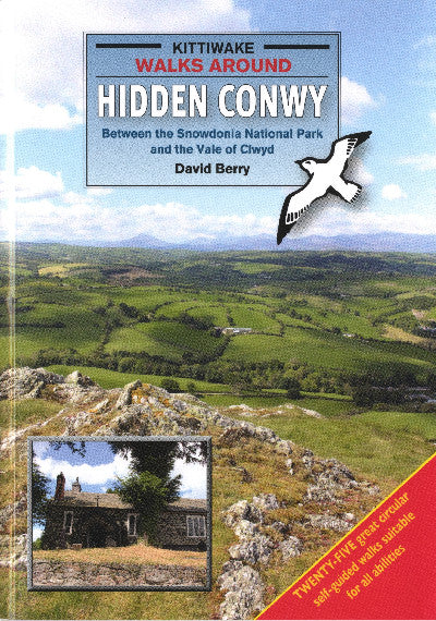 Clawr llyfr / Book cover: Walks Around Hidden Conwy