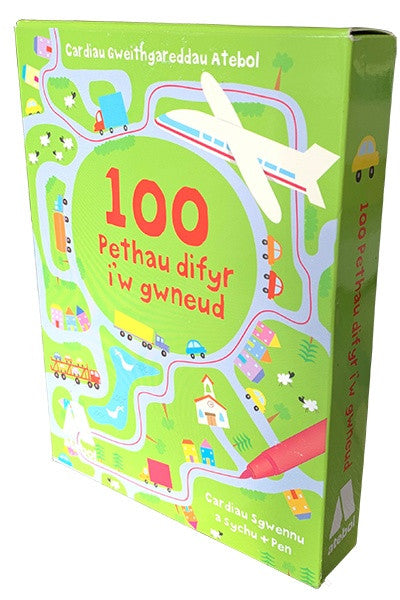 Gêm / Game: 100 Pethau Difyr i'w Gwneud - Cardiau Gweithgareddau Atebol — Cardiau Gweithgareddau Atebol - Cardiau Sgwennu a Sychu