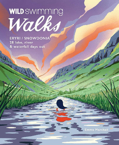 Clawr llyfr / Book cover: Wild Swimming Walks: Snowdonia Eryri