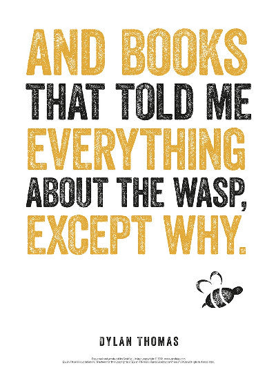 Poster: Dylan Thomas Print: Books That Told Me Everything