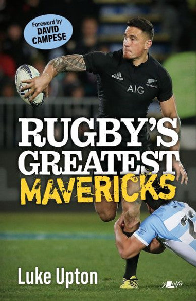 Clawr llyfr / Book cover: Rugby's Greatest Mavericks