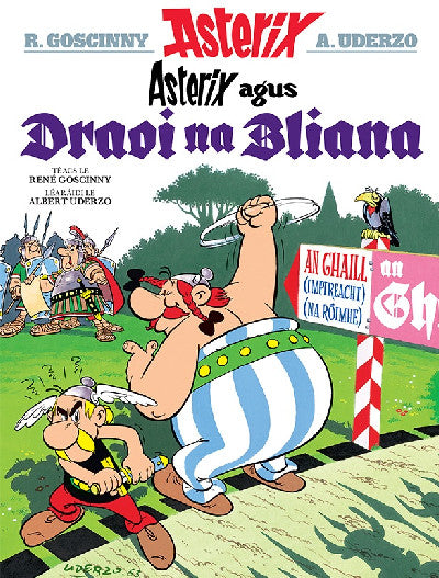 Clawr llyfr / Book cover: Asterix Agus Draoi Na Bliana (Asterix i Ngaeilge / Asterix in Irish)