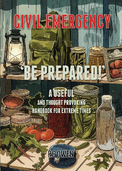 Clawr llyfr / Book cover: 'Be Prepared!' - A useful and thought provoking handbook for extreme times