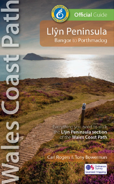 Clawr llyfr / Book cover: Wales Coast Path: Llŷn Peninsula Bangor to Porthmadog — Official Guide