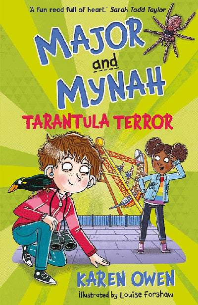 Clawr llyfr / Book cover: Major and Mynah: Tarantula Terror