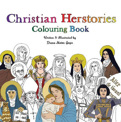 Clawr llyfr / Book cover: Christian Herstories Colouring Book