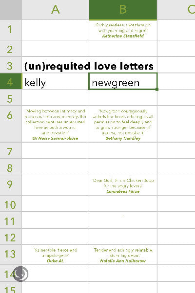 Clawr llyfr / Book cover: Unrequited Love Letters